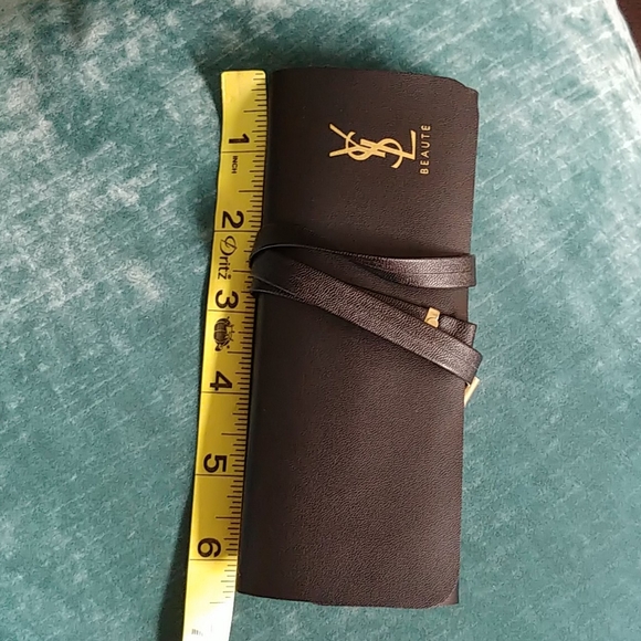 NEW YSL Beaute VEGAN LEATHER MAKEUP Travel POUCH AND 3 BRUSHES - Picture 4 of 7